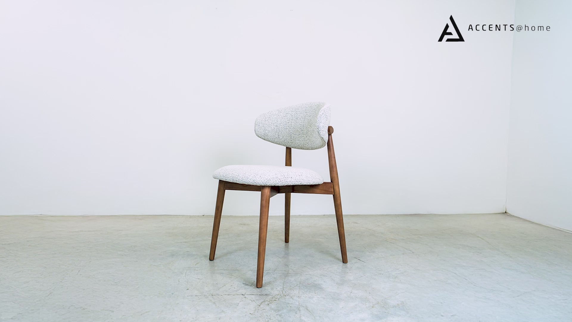 Load video: Nikari Dining Chair - Light Grey