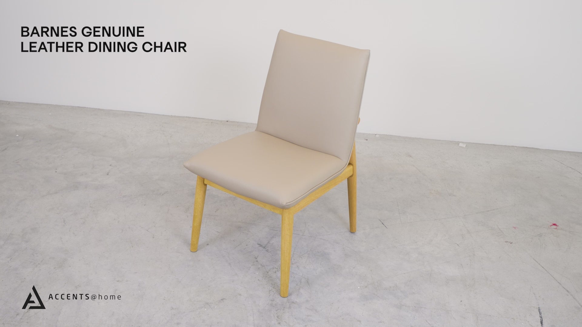 Load video: Barnes Genuine Leather Dining Chair