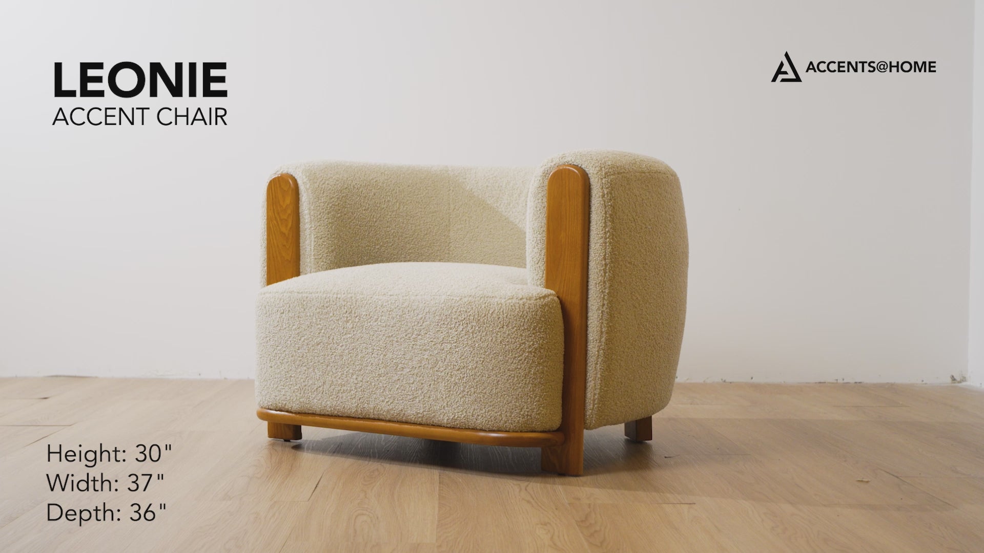 Load video: Leonie Accent Chair Teddy Linen