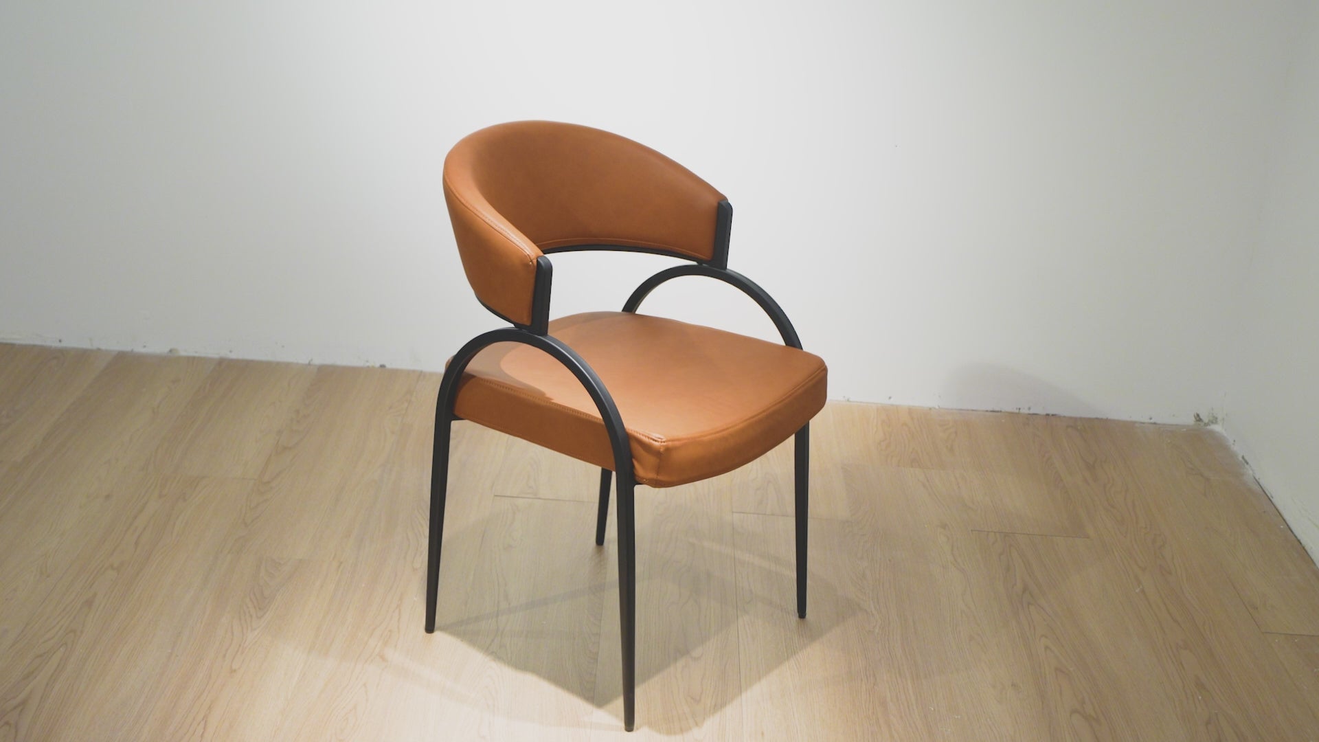 Load video: Kara Dining Chair - Cognac