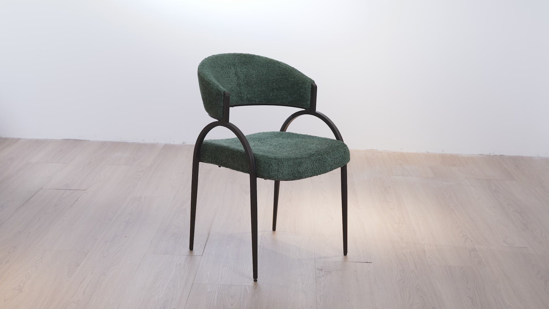 Load video: Arco Upholstered Dining Chair
