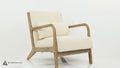 Pose Accent Chair with Wooden Legs - Beige by Accents At Home