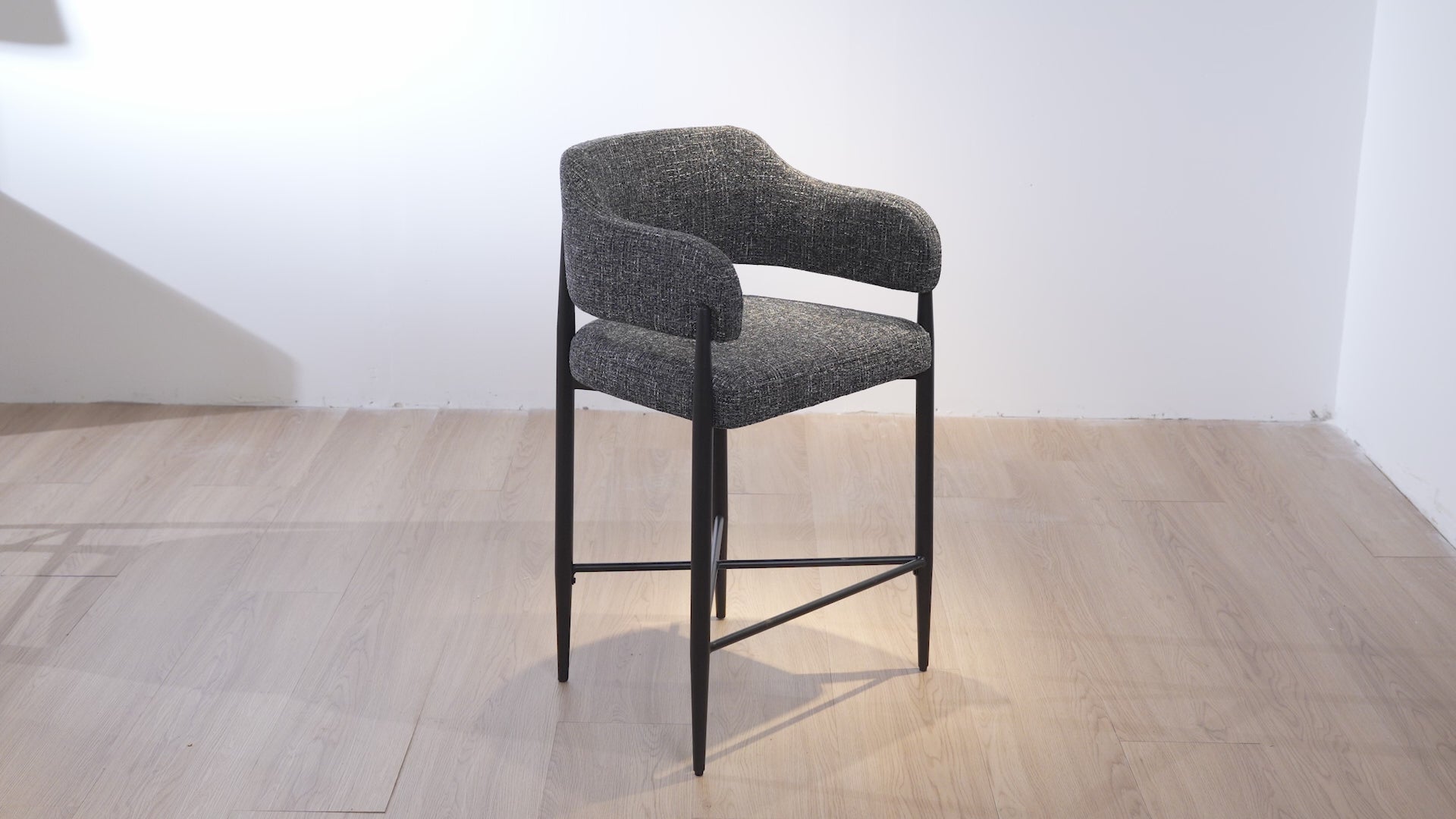 Load video: Studio Upholstered Counter Stool