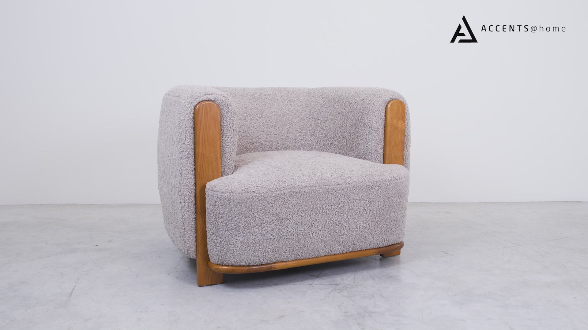 Load video: Leonie Accent Chair Teddy Linen