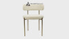 Ronda Boucle Fabric Dining Chair Brushed Brass - Cream by Accents At Home