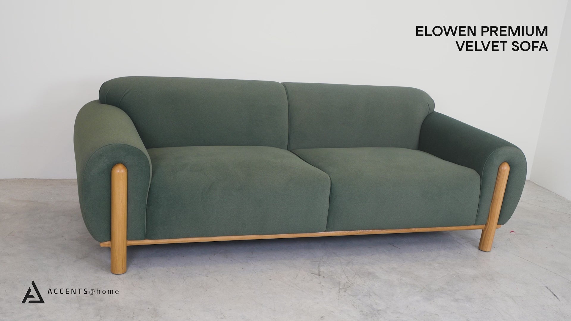 Load video: Elowen Premium Velvet Sofa