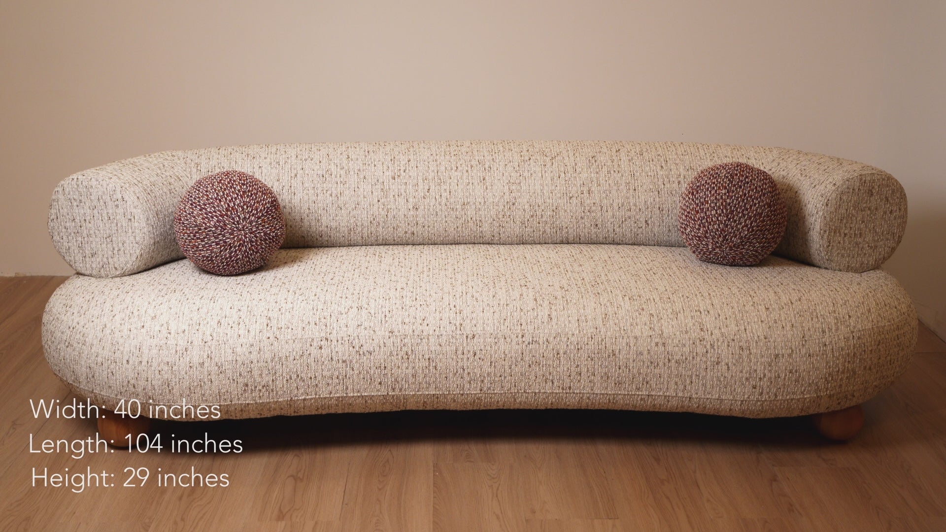 Load video: Stellan 104" Curved 4 Seater Sofa