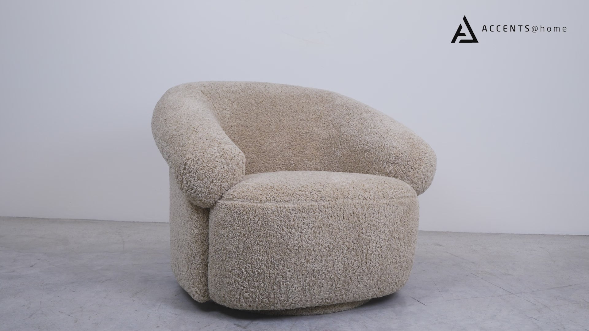 Load video: Brevik Upholstered Accent Chair with Fixed Base