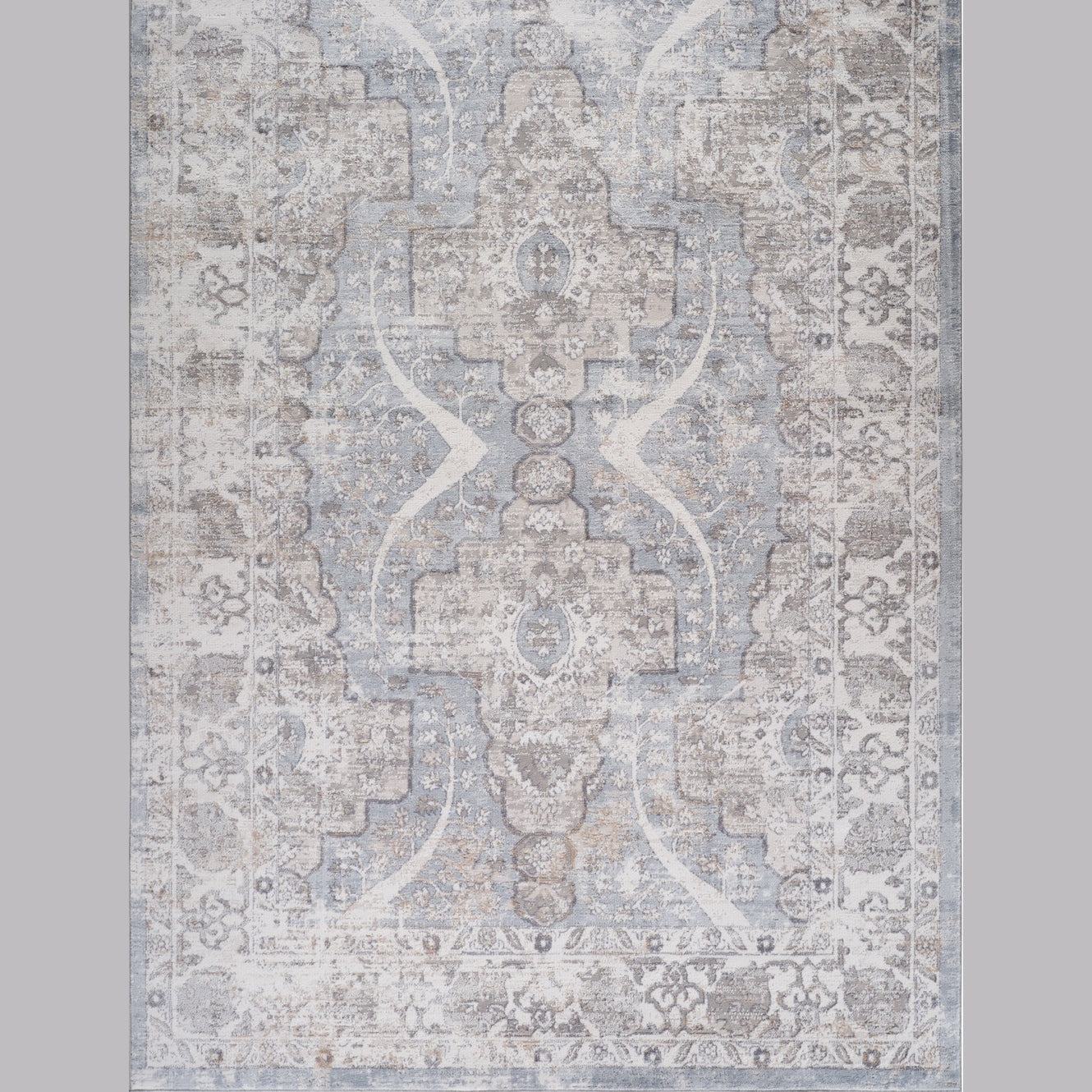 Rio Grey Linear Modern Area Rug