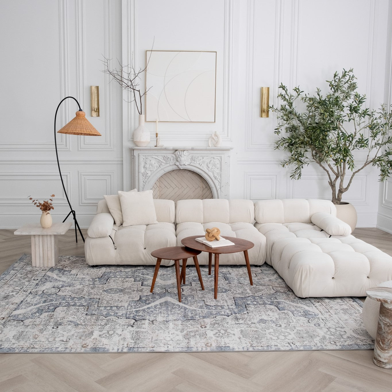 Rio Grey Linear Modern Area Rug