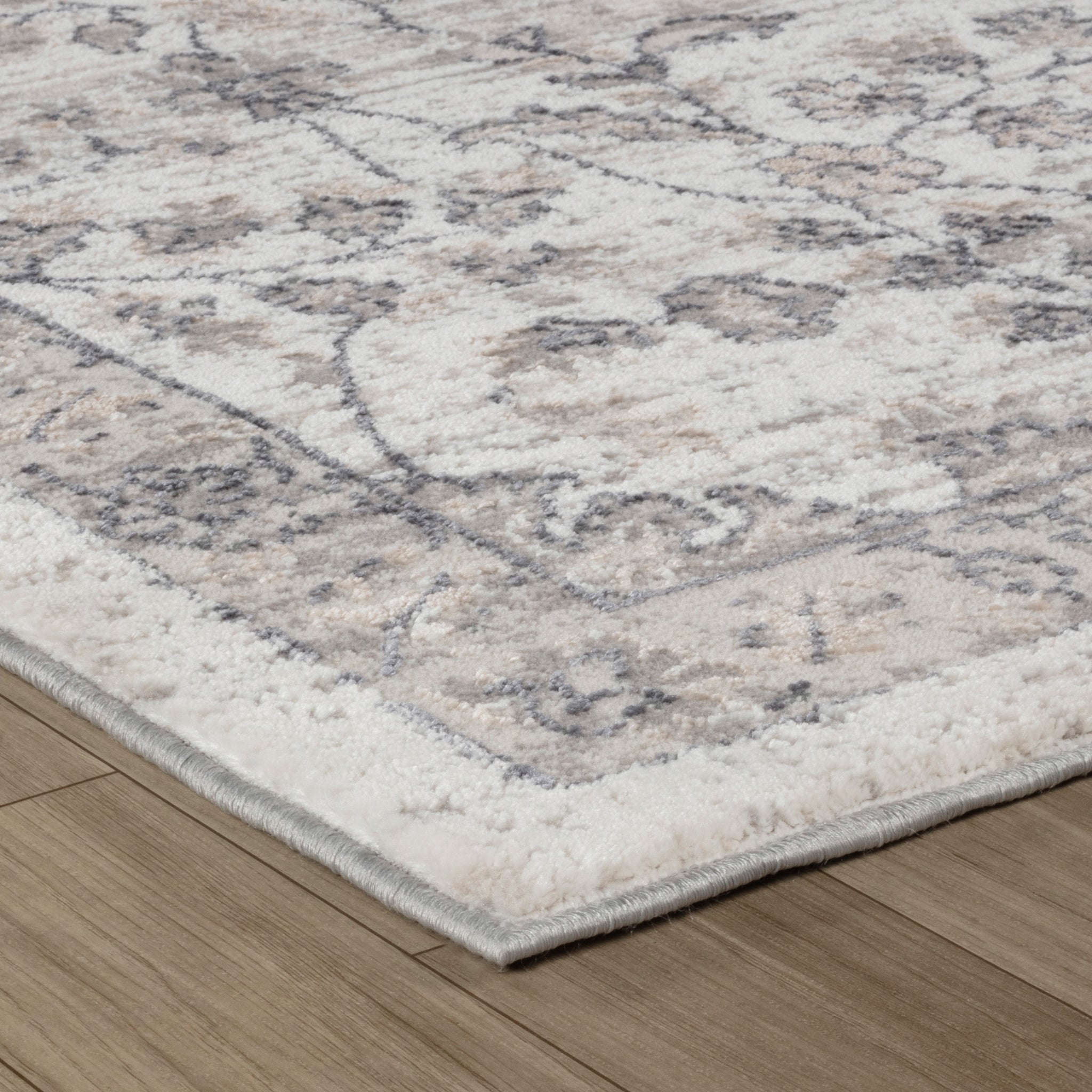 Rio Grey Abstract Waves Area Rug