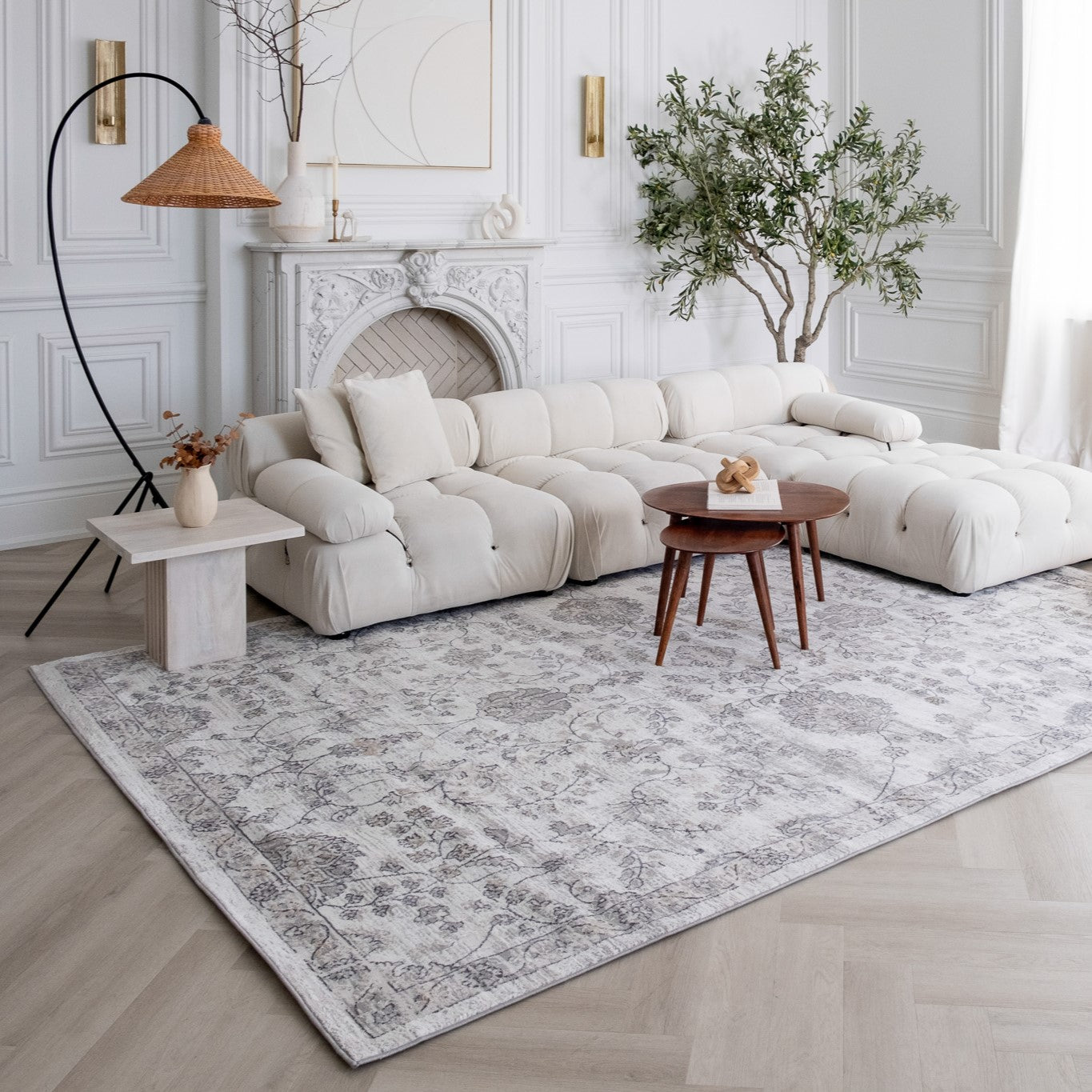 Rio Grey Abstract Waves Area Rug