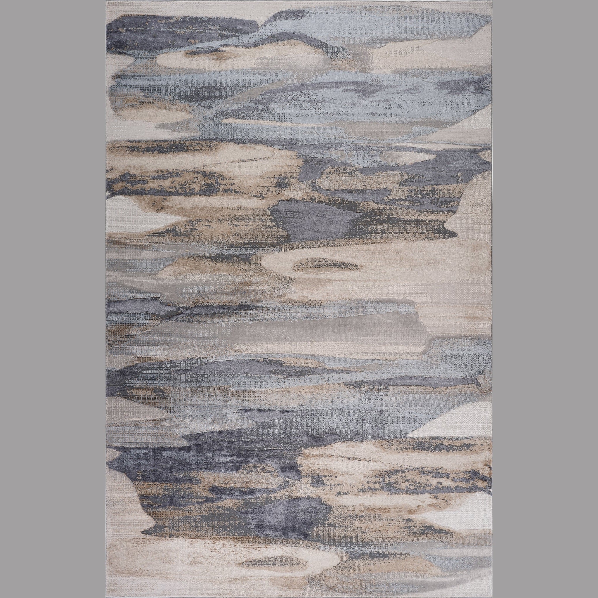 Rio Blue Geometric Modern Area Rug