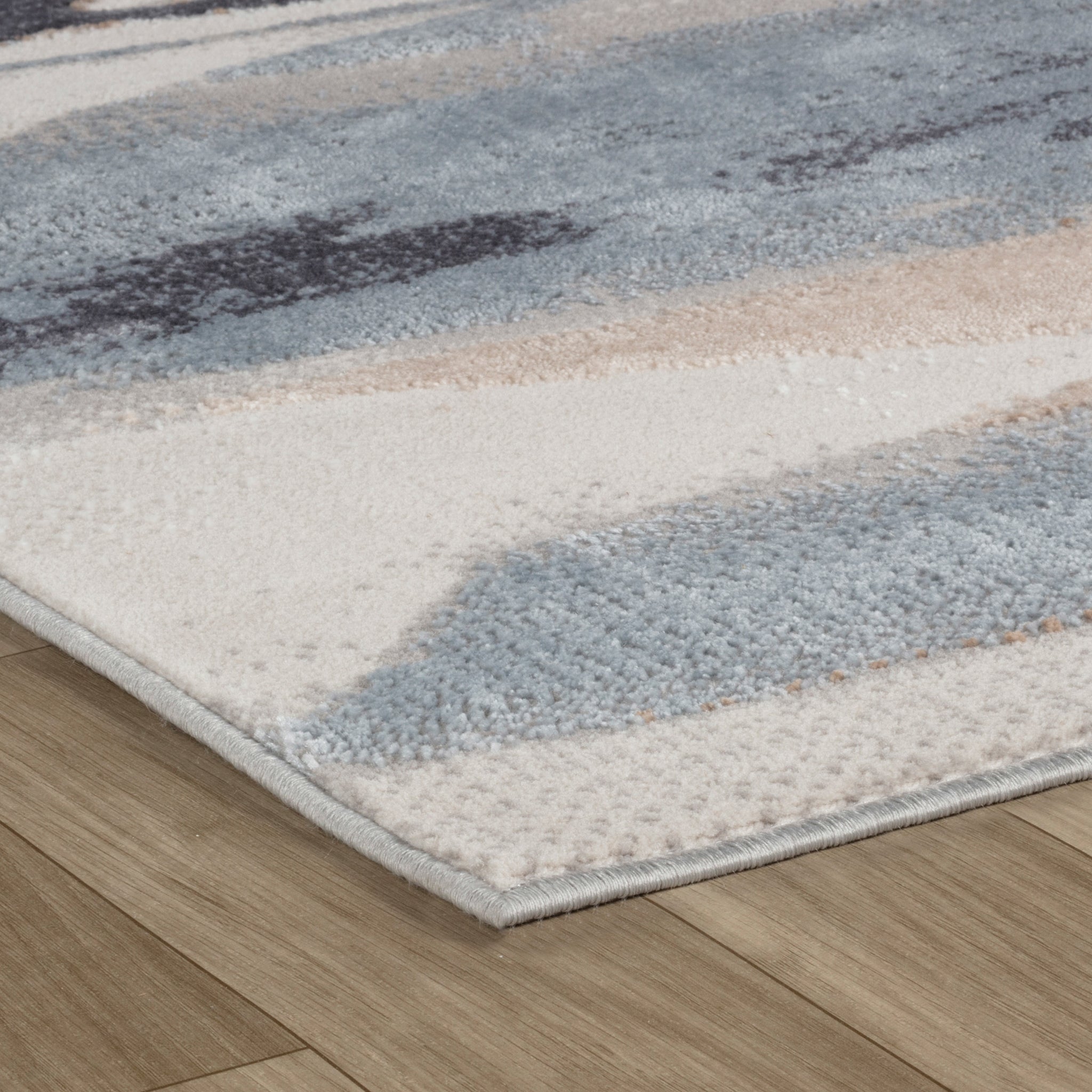 Rio Blue Geometric Modern Area Rug