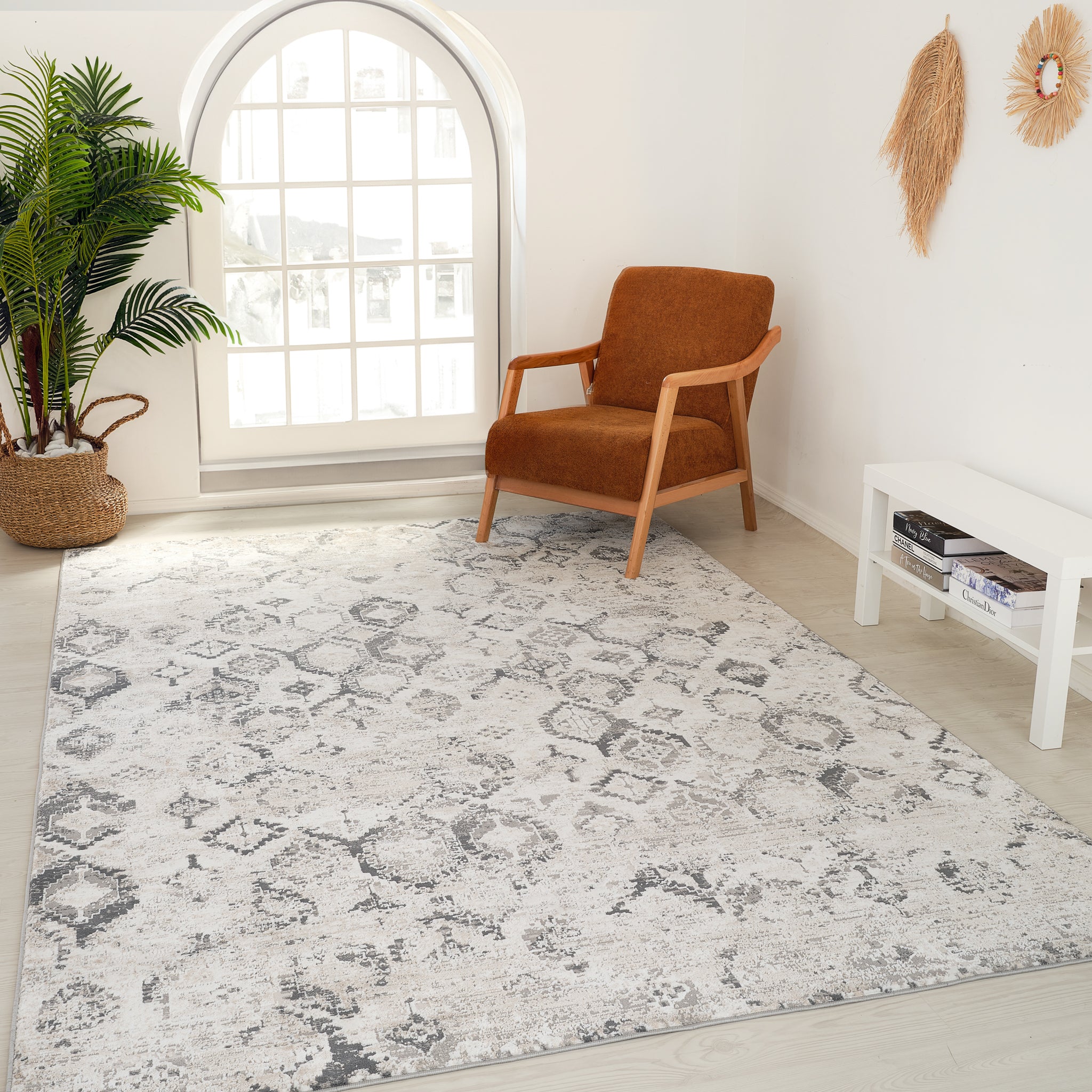 Rio Beige Classic Patchwork Area Rug