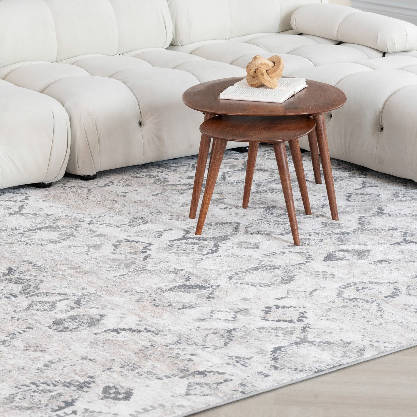Rio Beige Classic Patchwork Area Rug