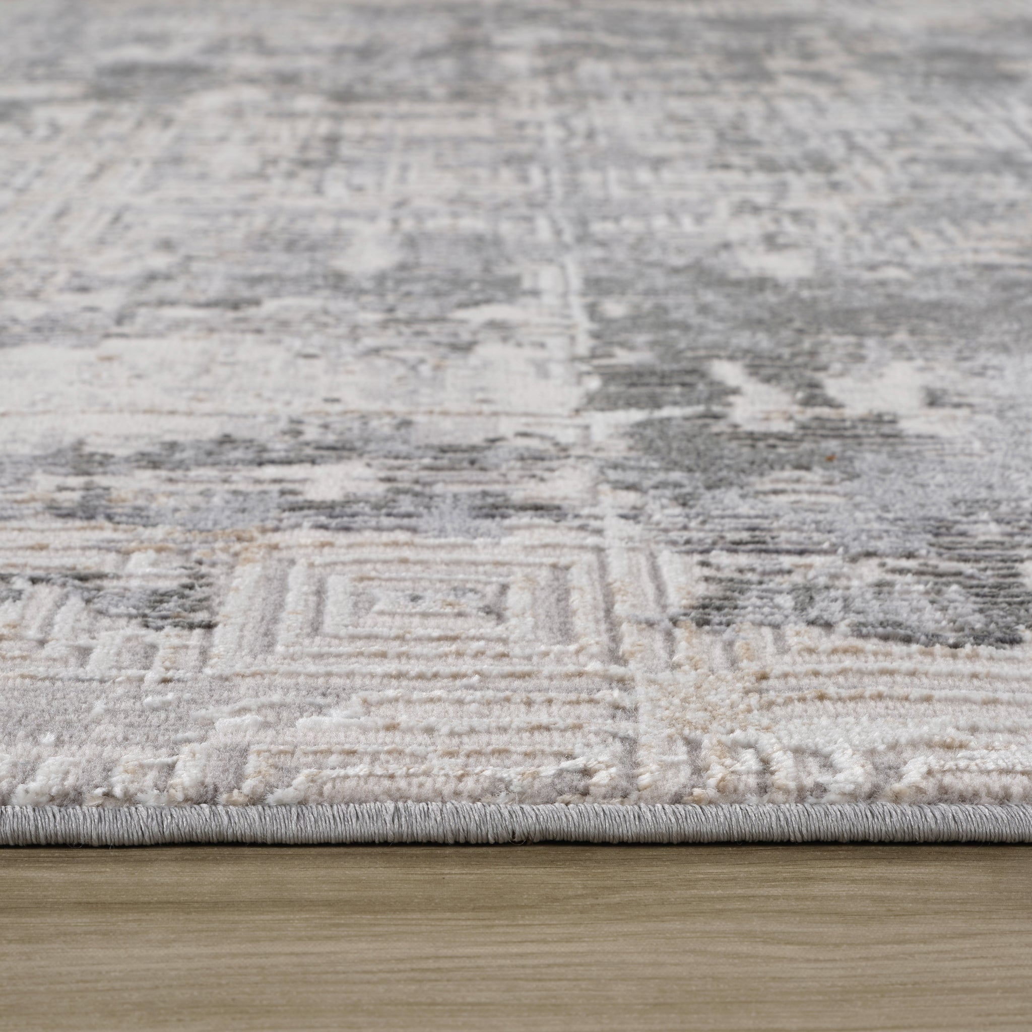 Rio Contemporary Grey Lattice Area Rug