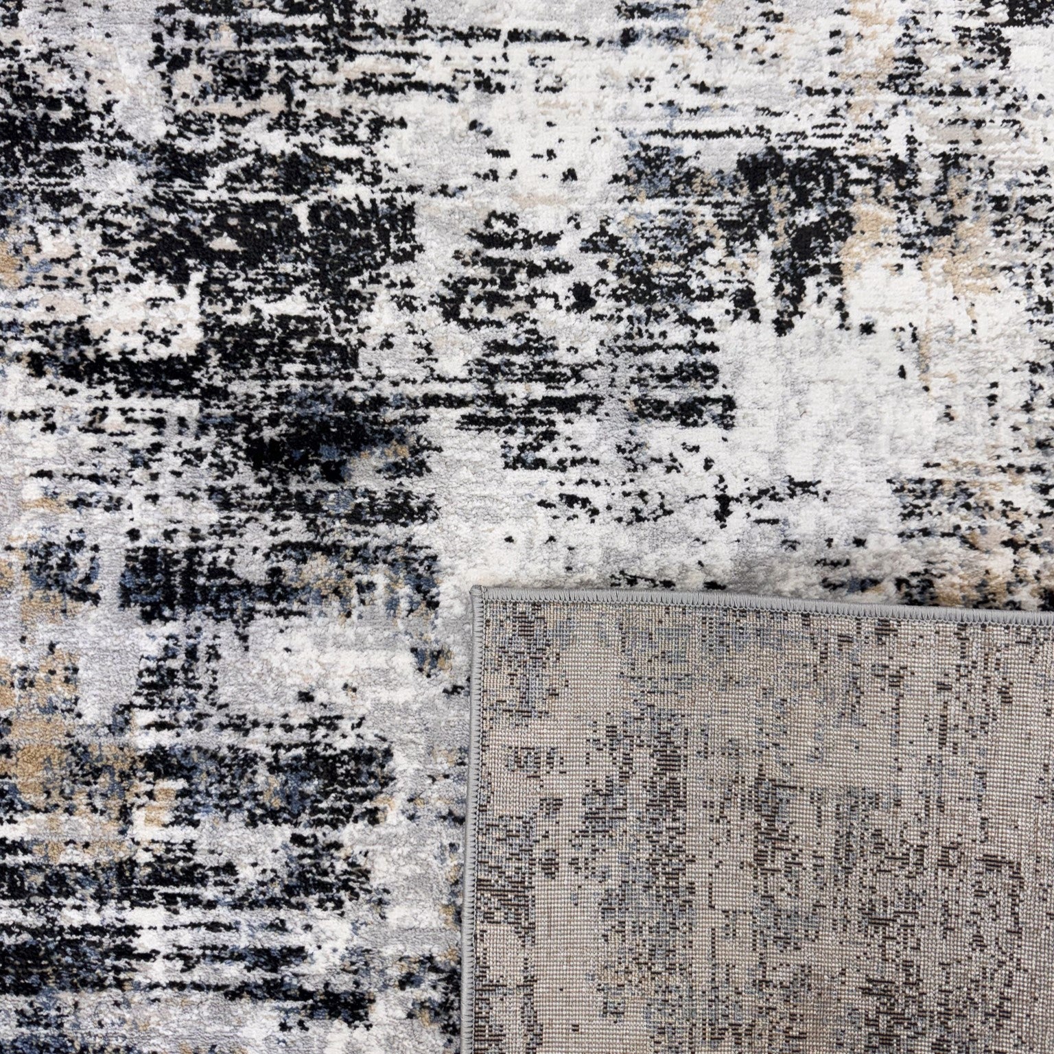 Rio White Modern Abstract Area Rug