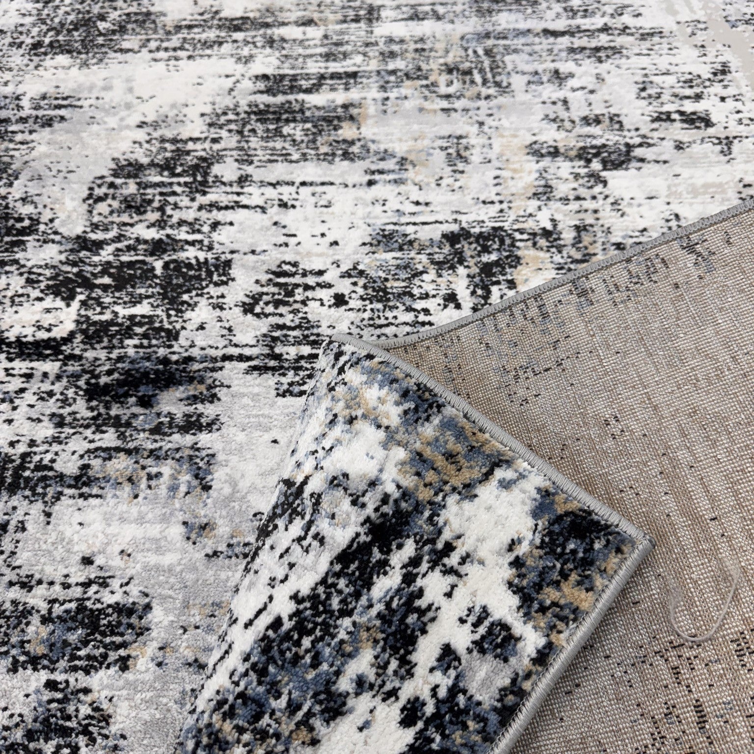 Rio White Modern Abstract Area Rug