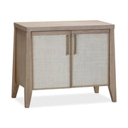 Sumire Two Door Ash Wood Bachelor Chest in Ginger and Natural Cane