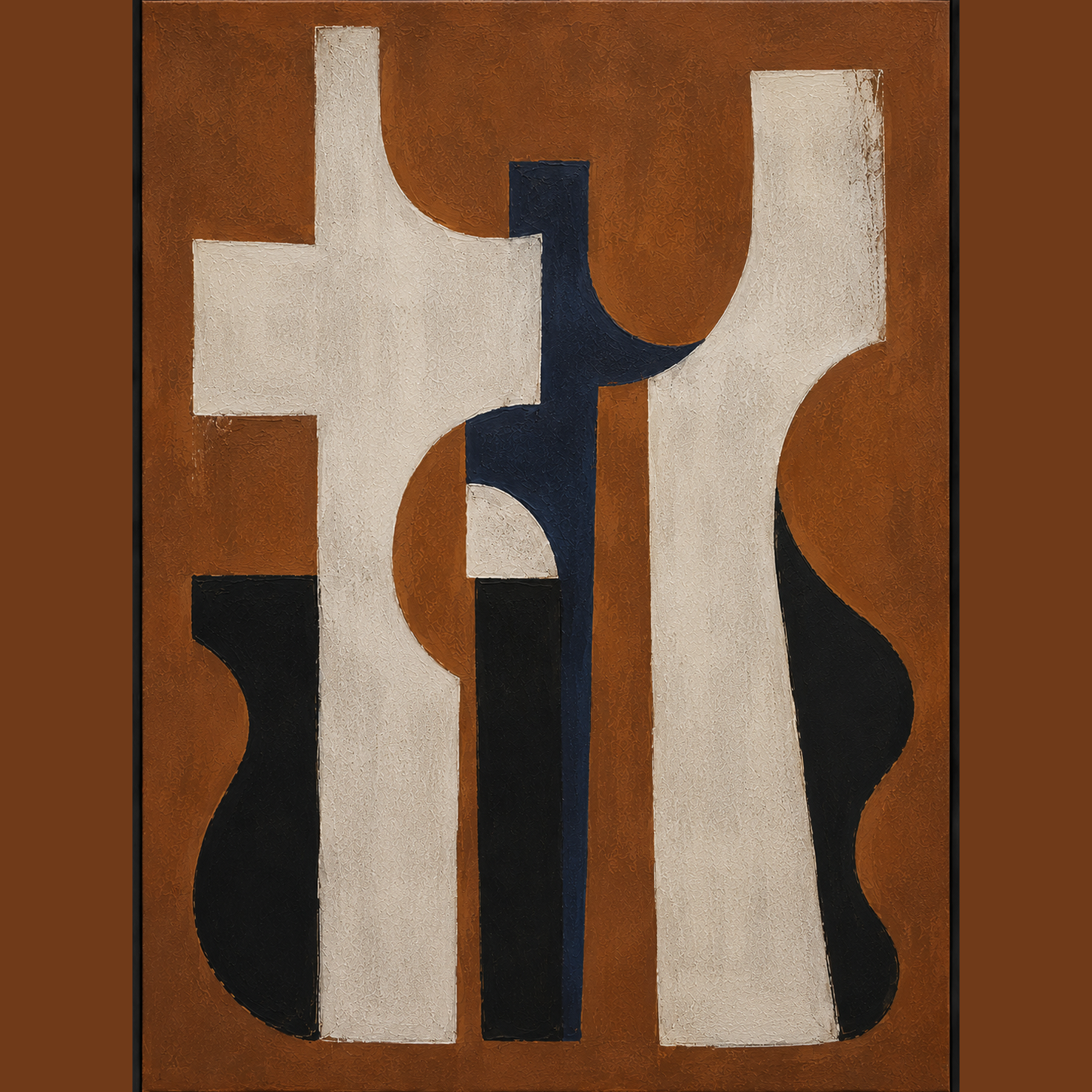 Rustic Rhythms II Hand-Painted  Framed Canvas Wall Art