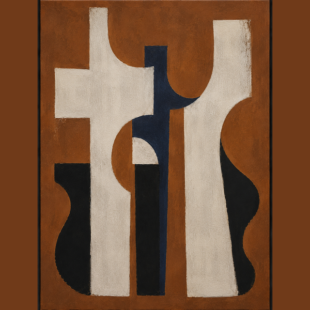 Rustic Rhythms II Hand-Painted  Framed Canvas Wall Art
