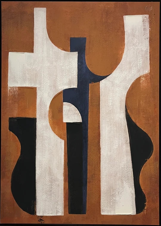 Rustic Rhythms II Hand-Painted  Framed Canvas Wall Art