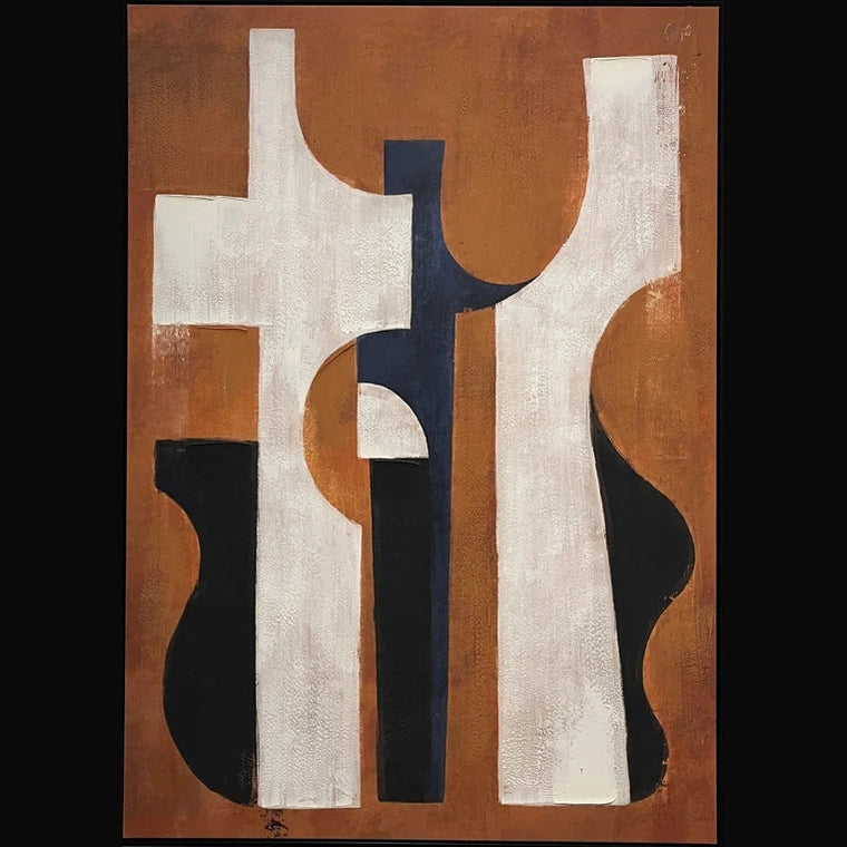 Rustic Rhythms II Hand-Painted  Framed Canvas Wall Art