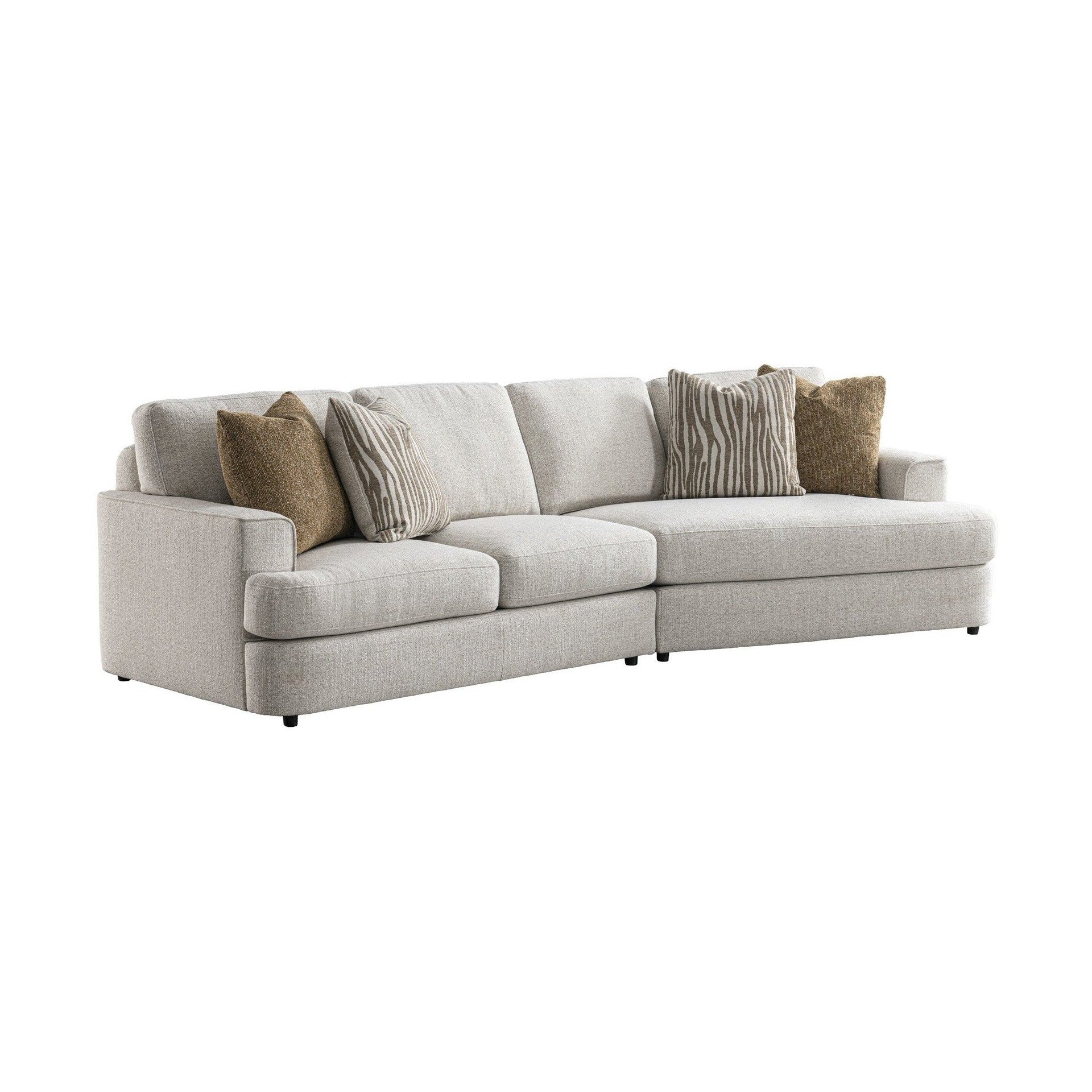 Colette 2 PCs Sectional w/4 Pillows