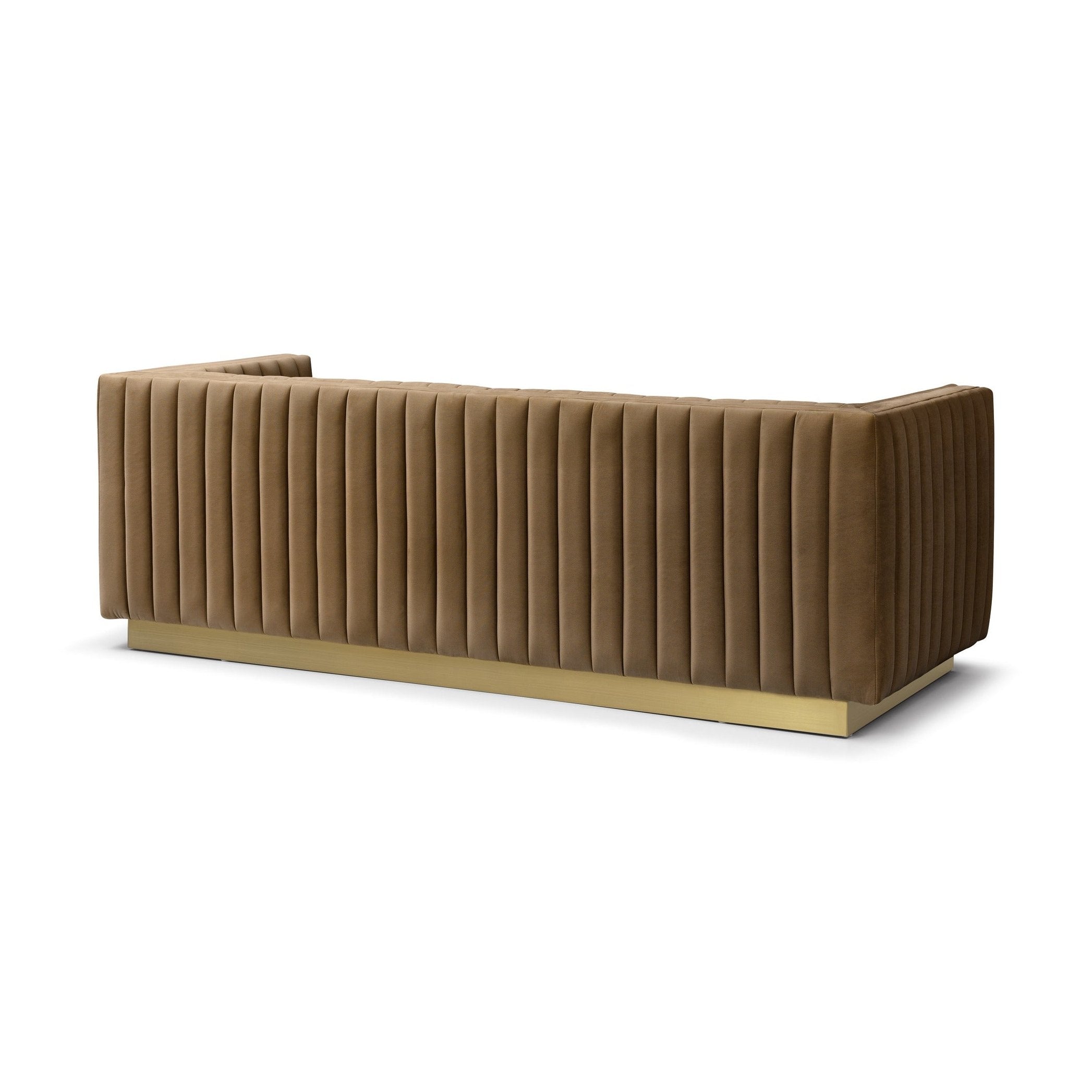 Elba Mid Century Retro Modern Sofa - Velvet Bronze