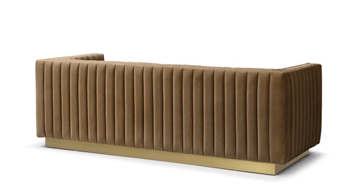 Elba Mid Century Retro Modern Sofa - Velvet Bronze