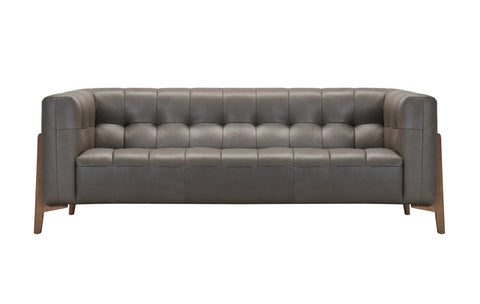 Cascade Leather Sofa - Dark Grey