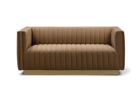 Elba Mid Century Loveseat - Velvet Bronze