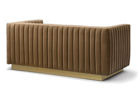 Elba Mid Century Loveseat - Velvet Bronze