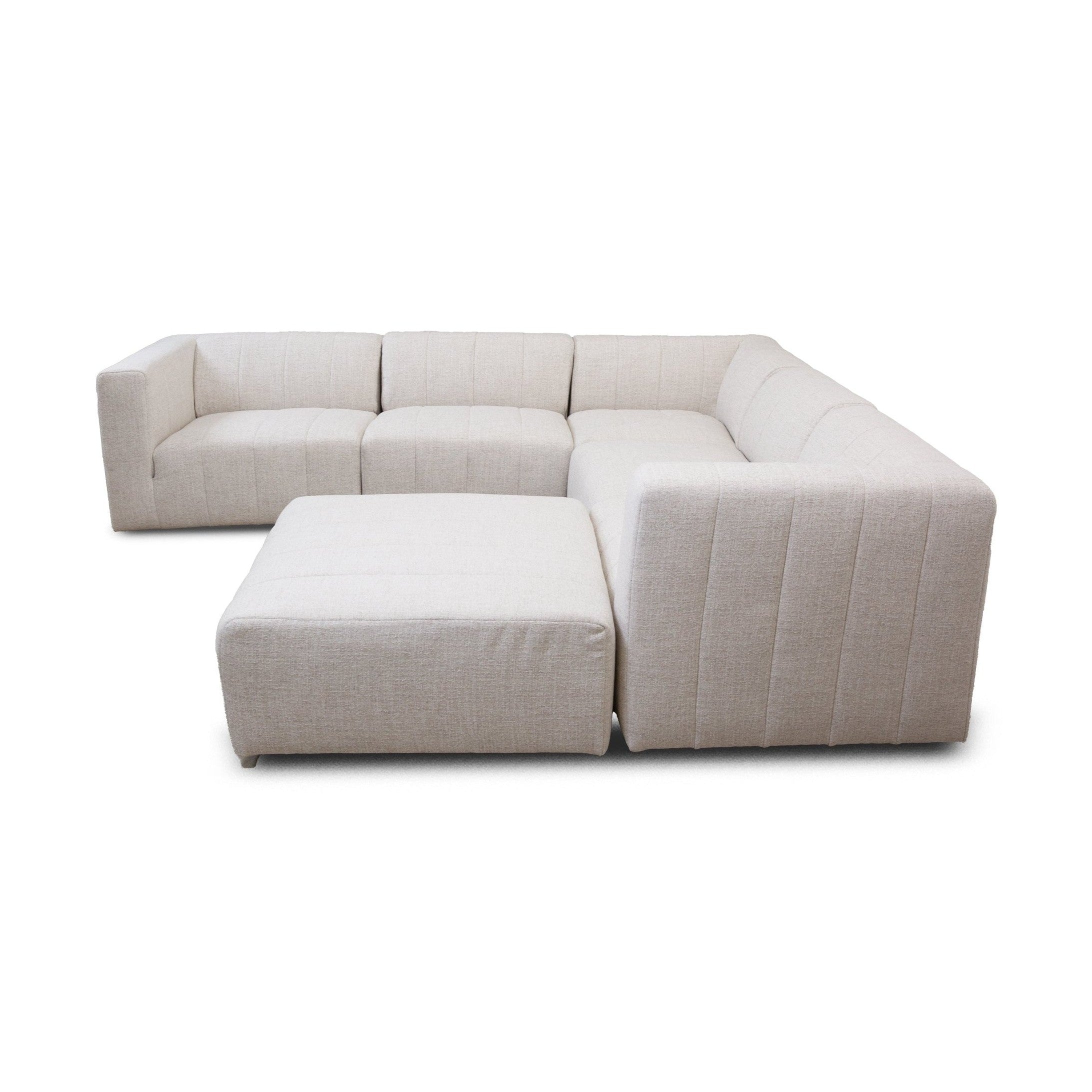 Lauriston Premium Fabric 6 PCs Modular Sectional - Monique Beige