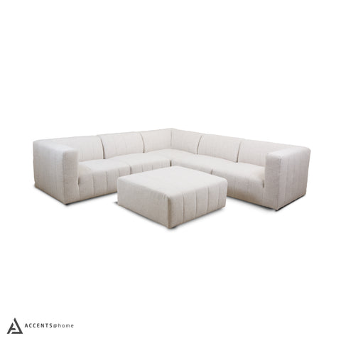 Lauriston Premium Fabric 6 PCs Modular Sectional - Monique Beige