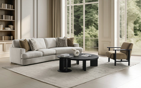 Colette 2 PCs Sectional w/4 Pillows