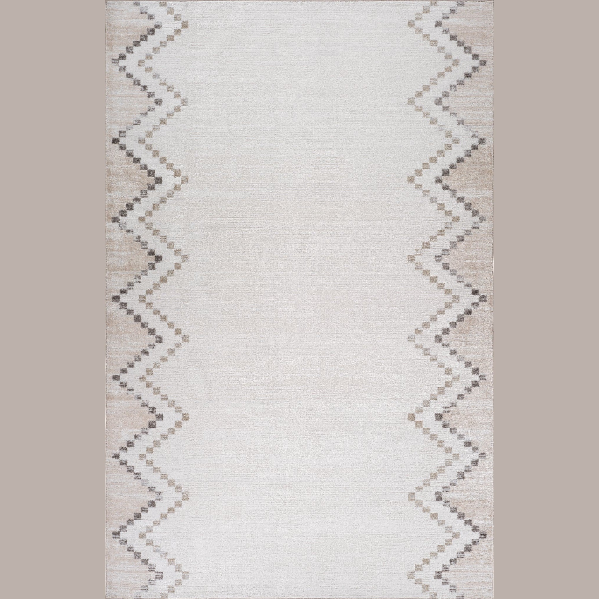 Siena Minimalist White Textured Area Rug