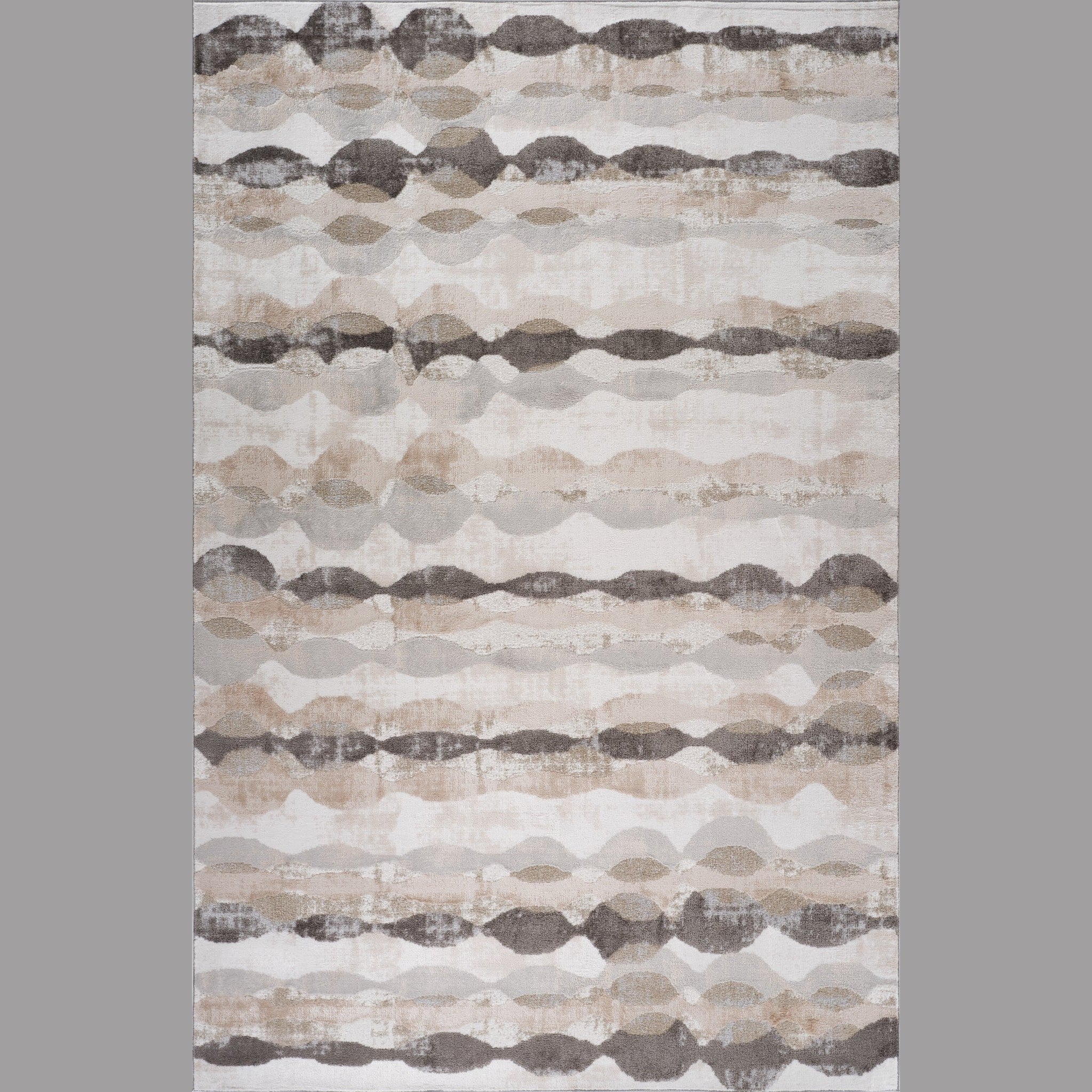 Siena White Geometric Modern Area Rug