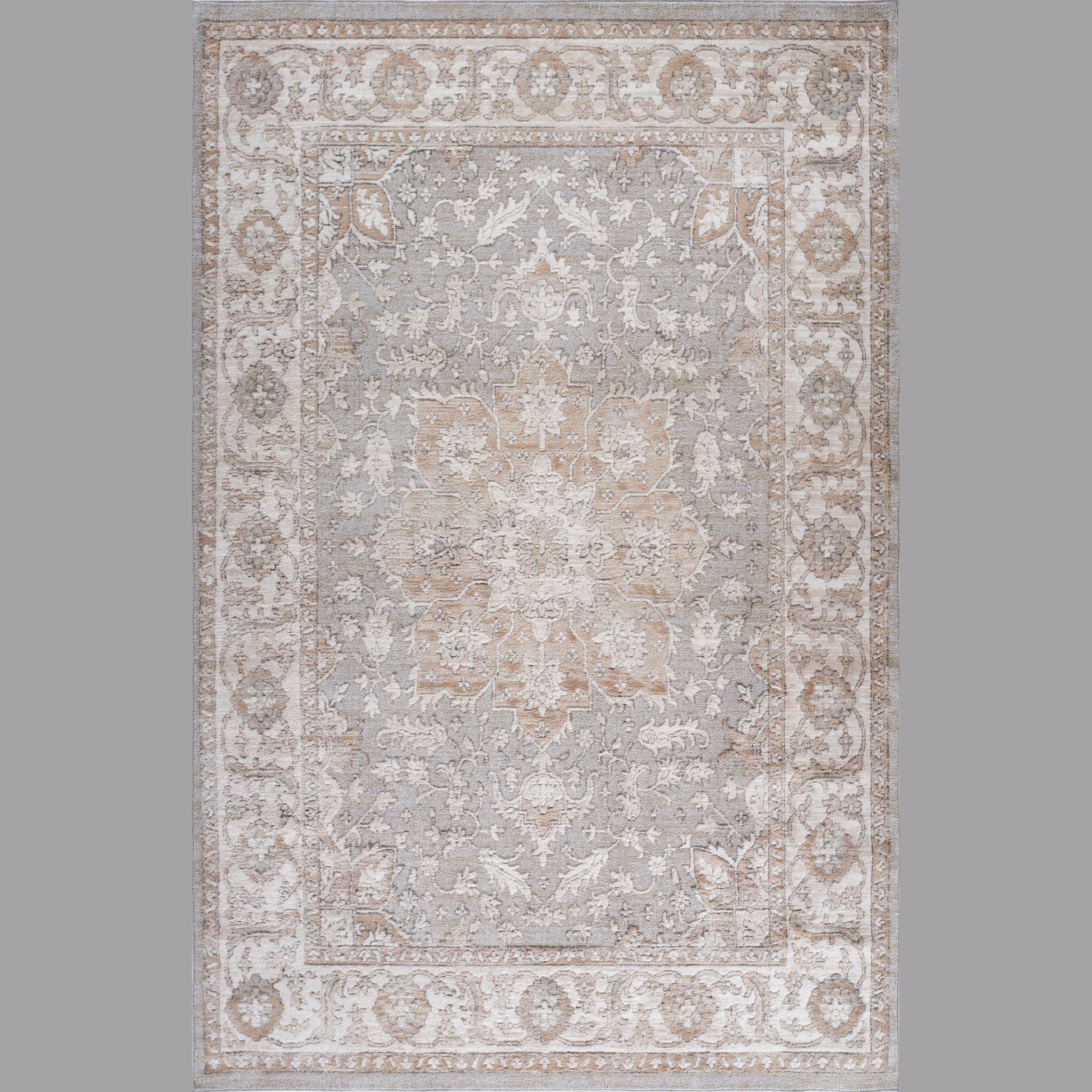 Siena Soft Touch White Floral Rug