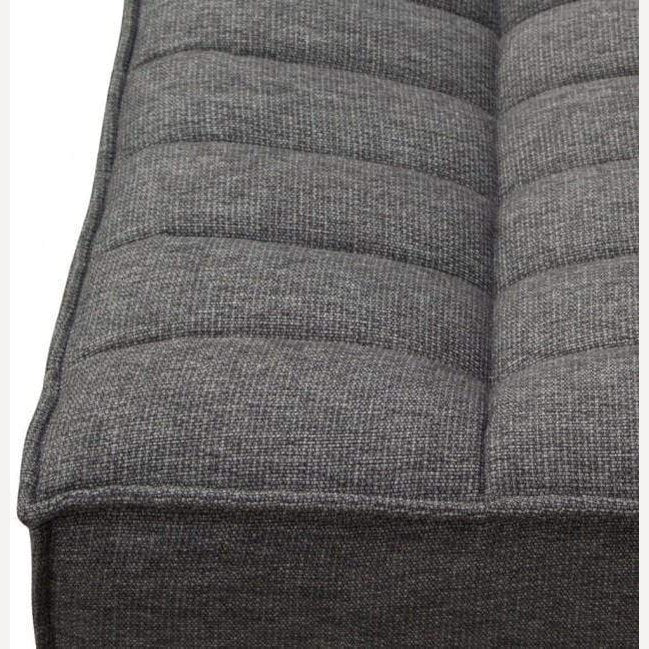Scoop Square Ottoman - Grey/Blue