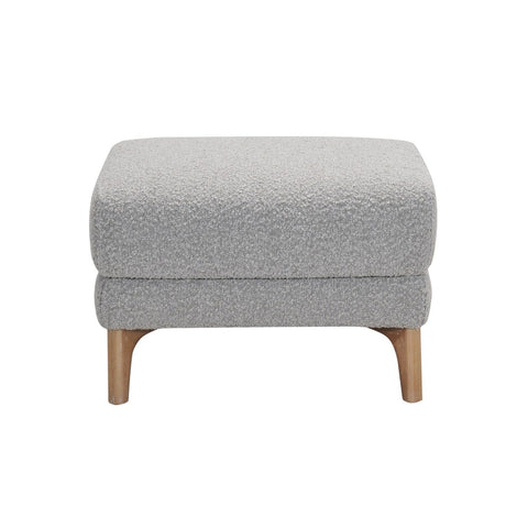 Tashi Boucle Ottoman - Grey