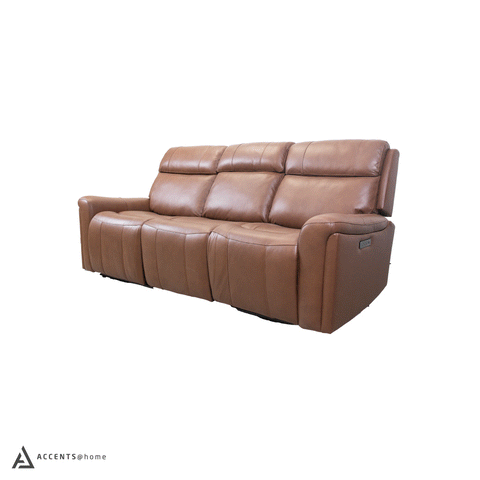 Cavallo Genuine Leather Power Recliner Sofa with Wireless Charger