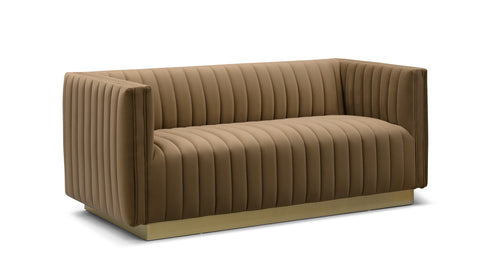 Elba Mid Century Loveseat - Velvet Bronze