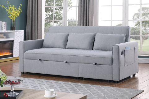Skylar Sofa Sectional Sleeper- Grey