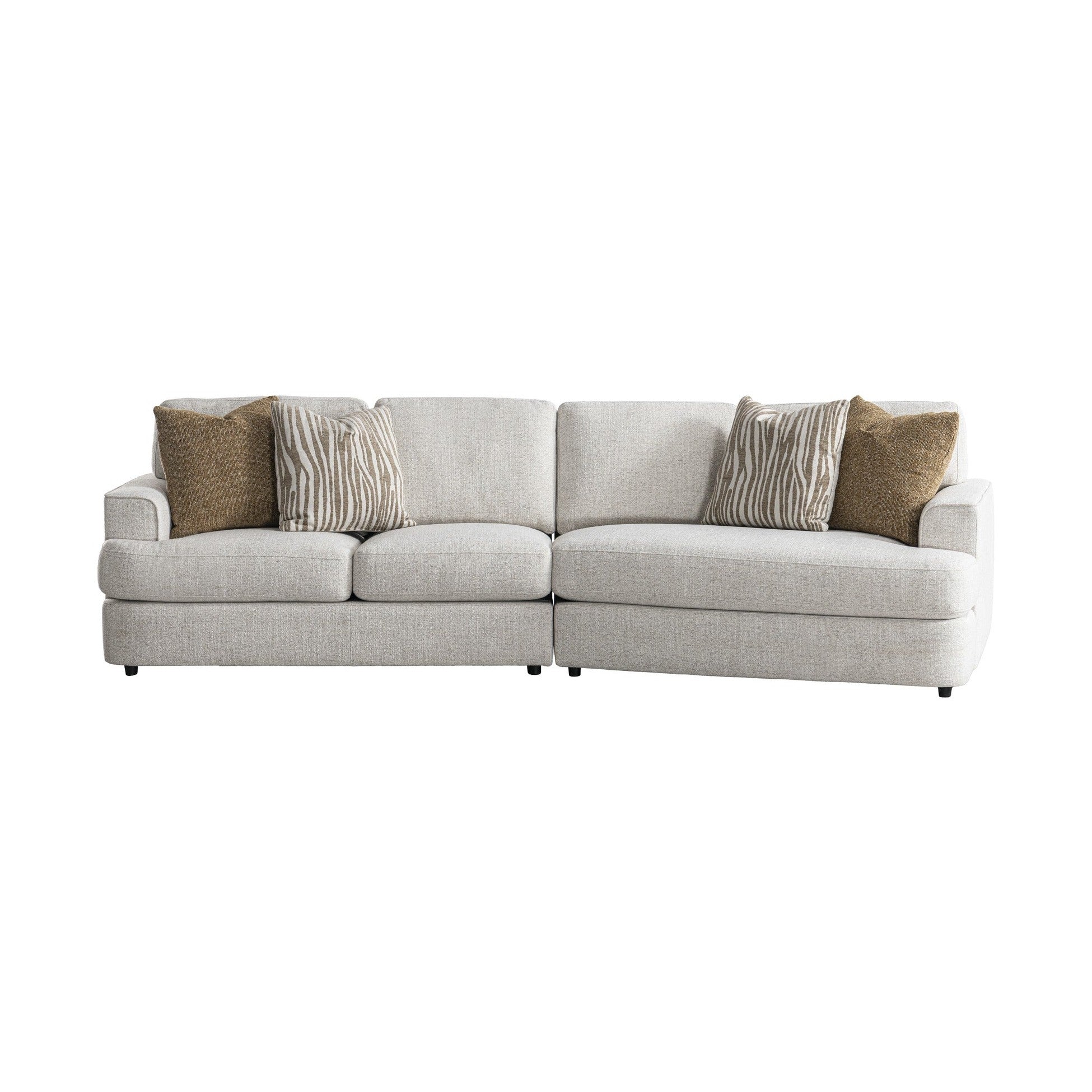 Colette 2 PCs Sectional w/4 Pillows