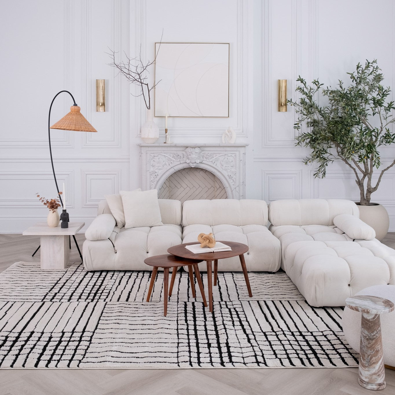 Terra Cream Ornate Floral Traditional Rug