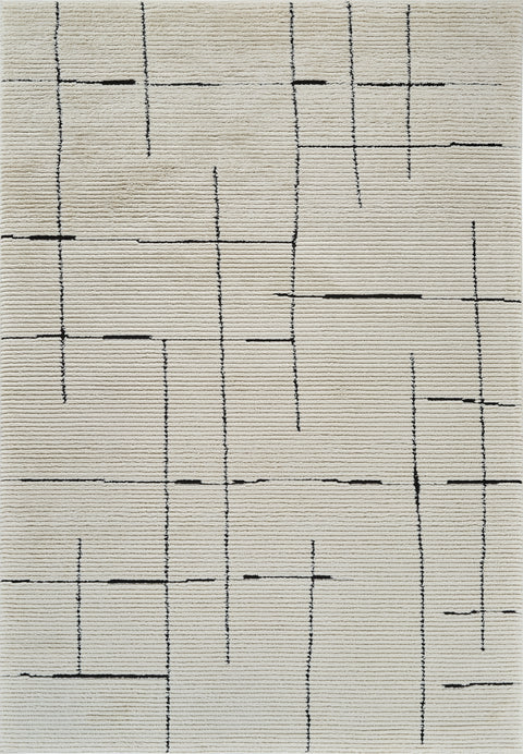 Terra Cream Modern Geometric Area Rug – 7' x 10'