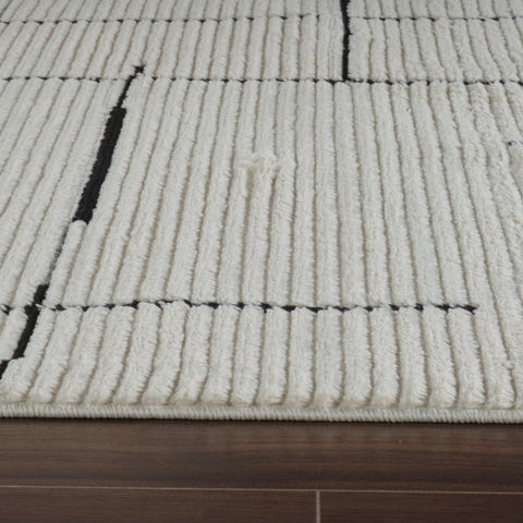 Terra Cream Modern Geometric Area Rug – 7' x 10'