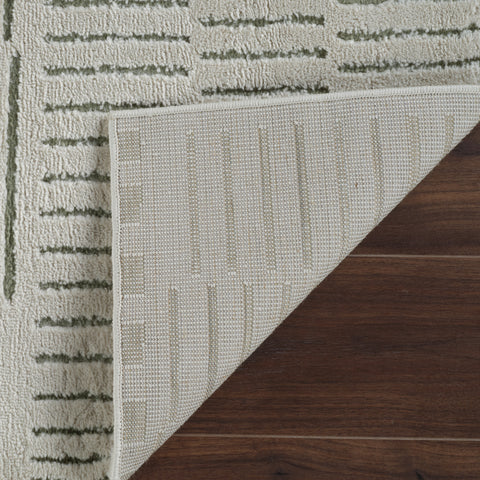 Terra Cream Modern Grid Rug – 5x8